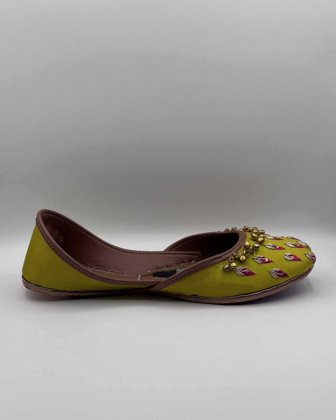Olive Green Fancy Khussa For Women