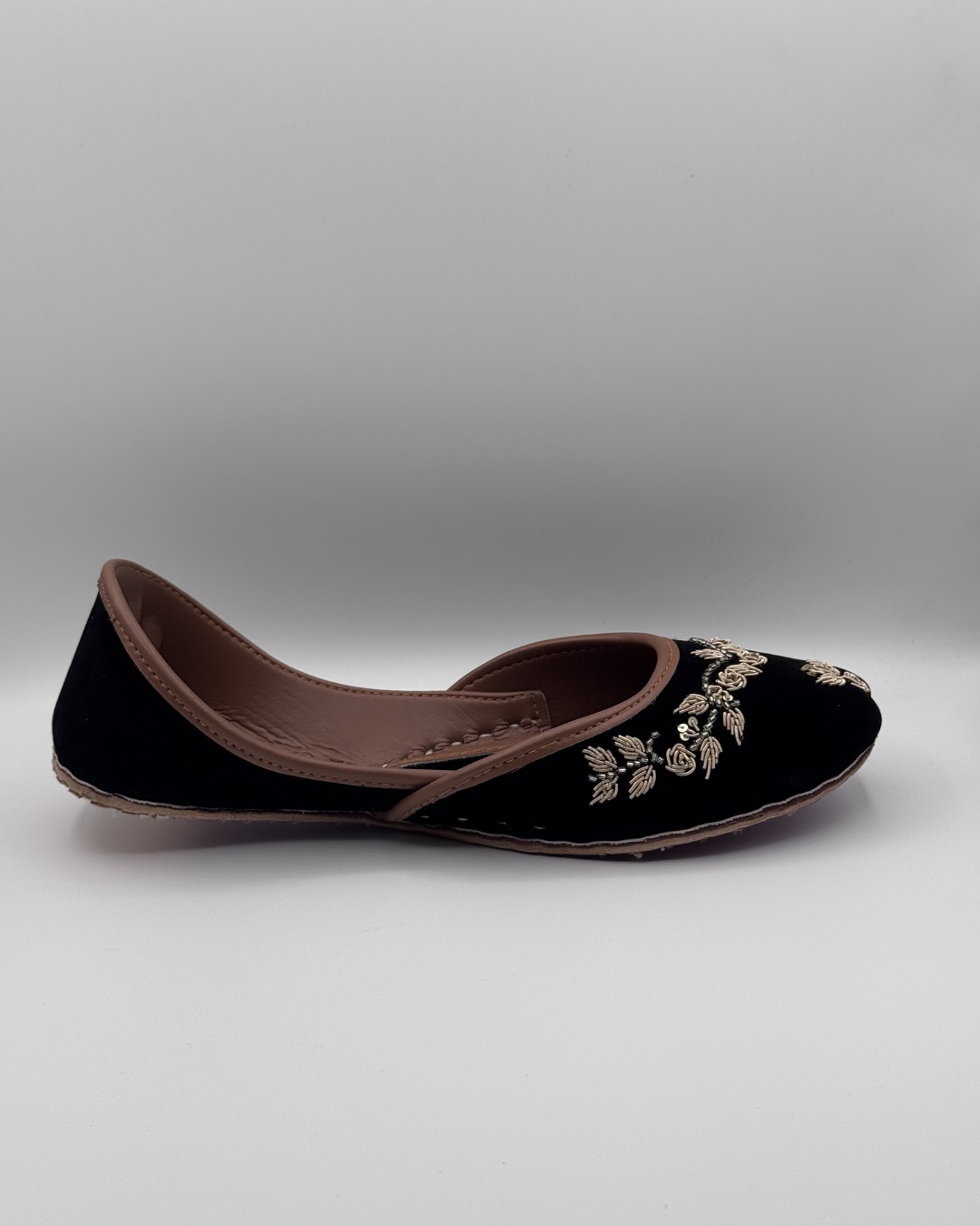 Midnight Black Pearl Khussa For Women