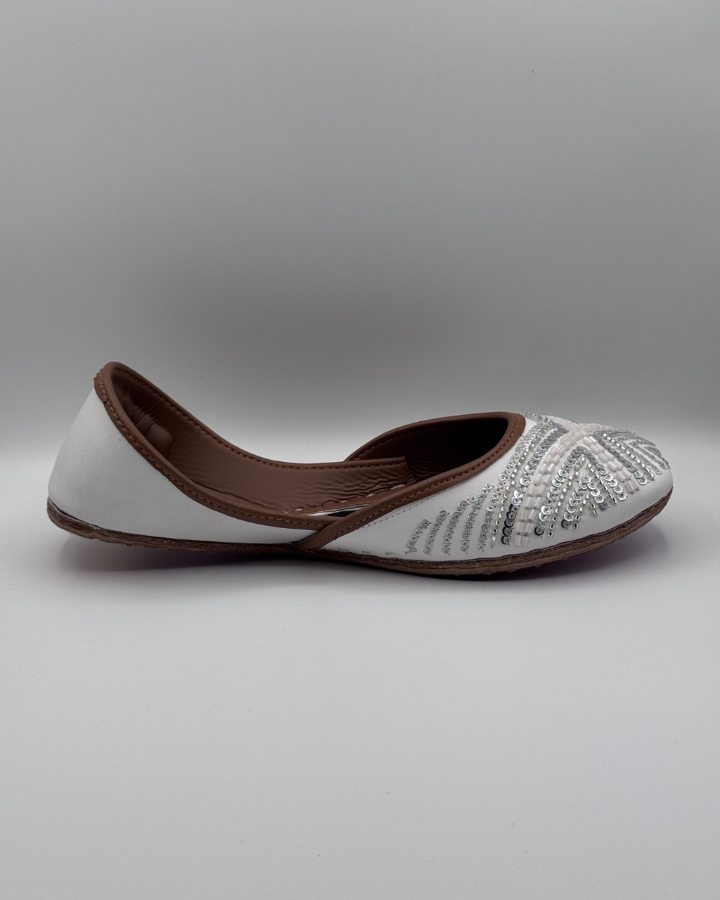 White Fancy Khussa For Women