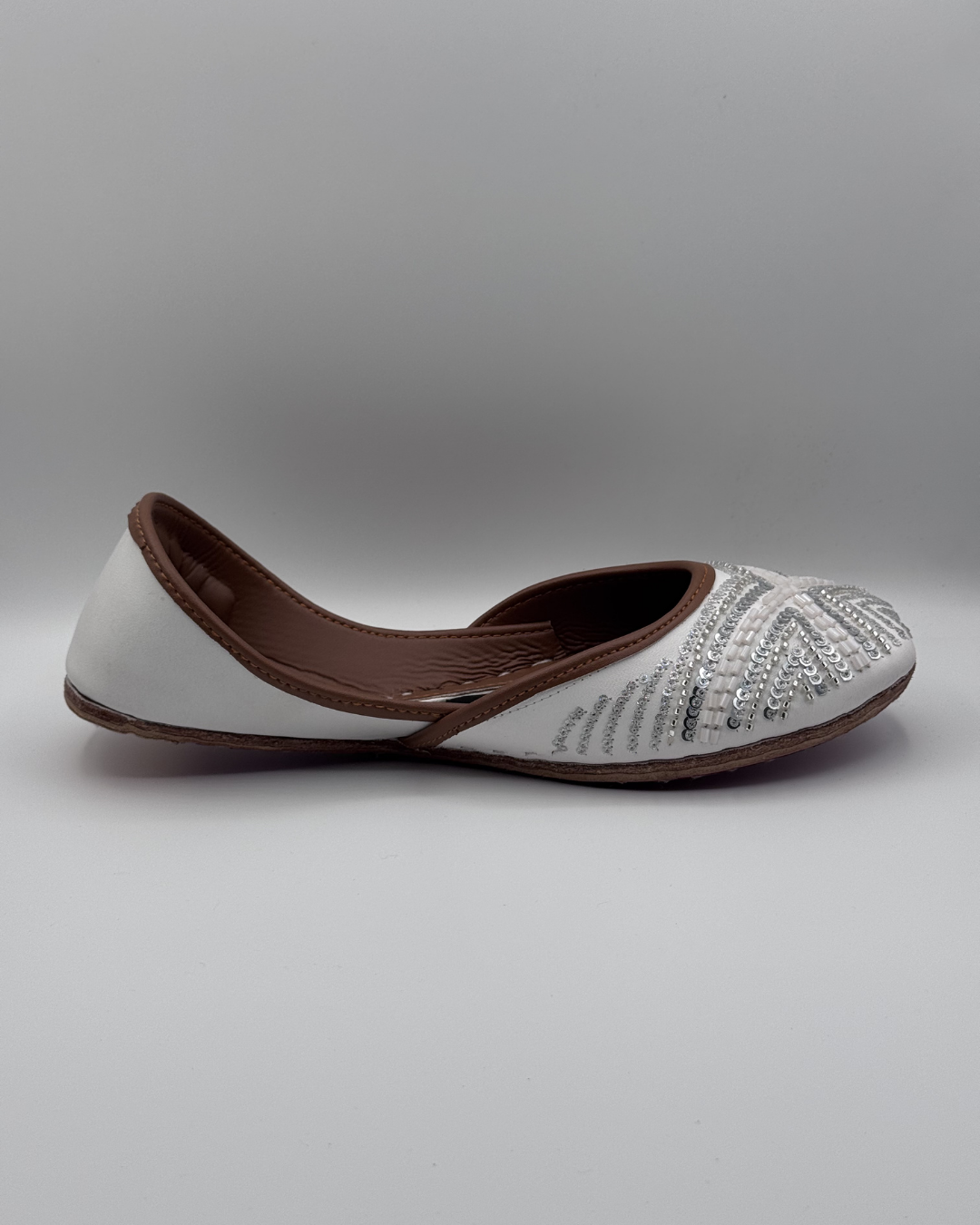 White Fancy Khussa For Women