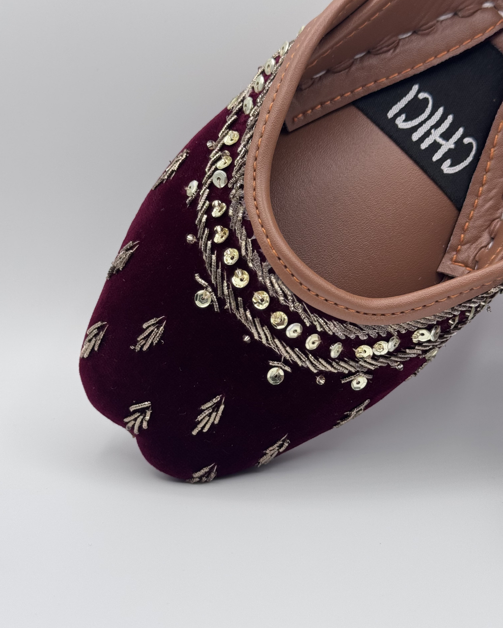 Maroon Fancy Khussa For Women