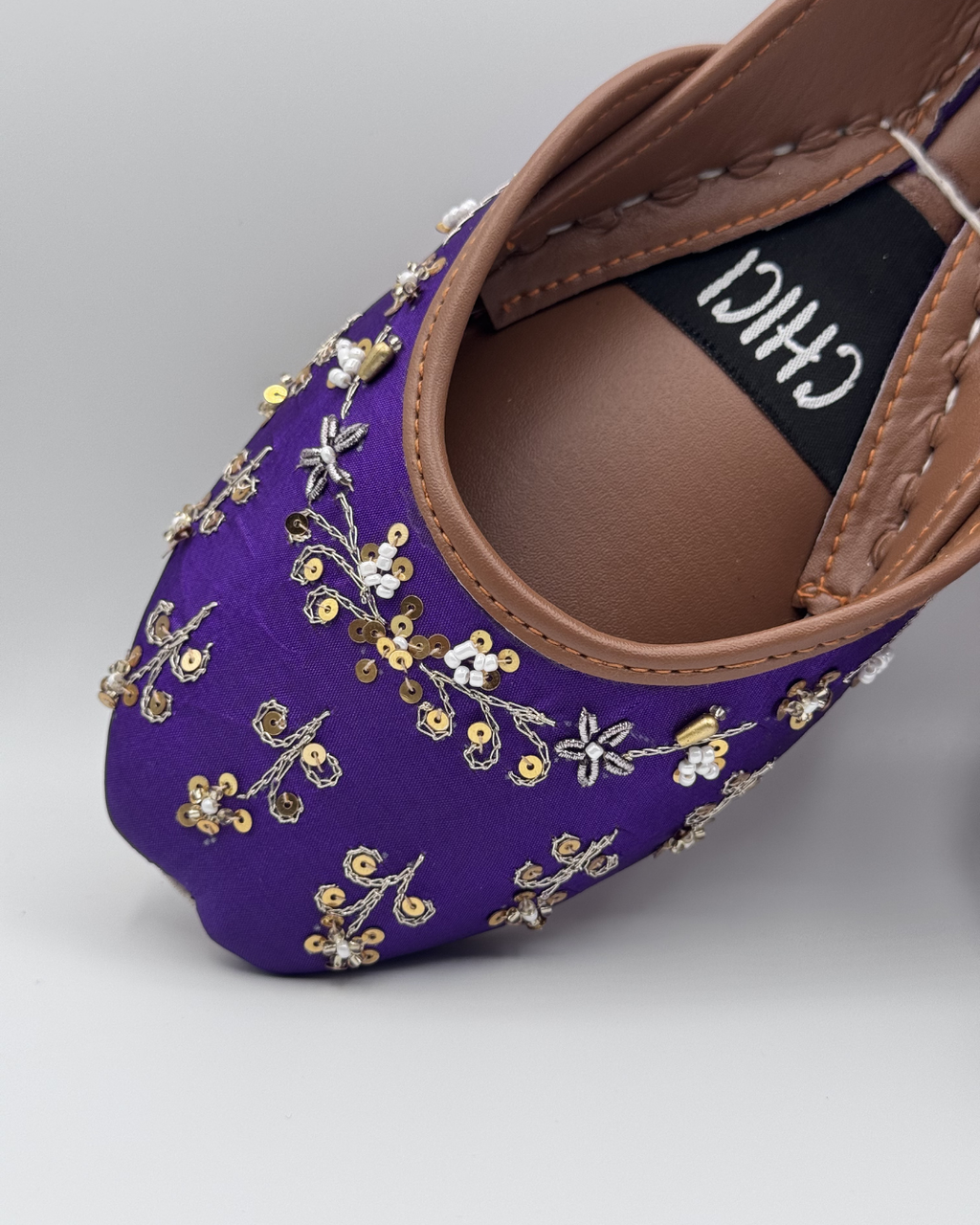 Royal Violet Fancy Khussa For Women