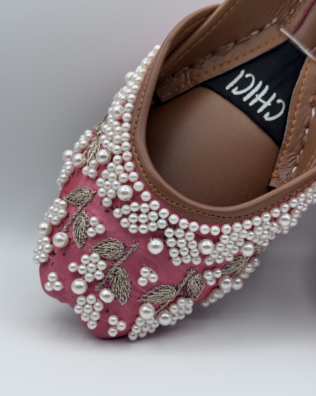 Blush Pearl Bloom Khussa For Women