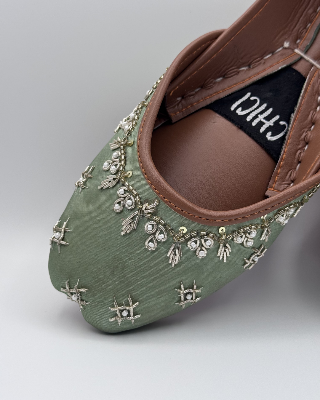 Mint Green Fancy Khussa For Women