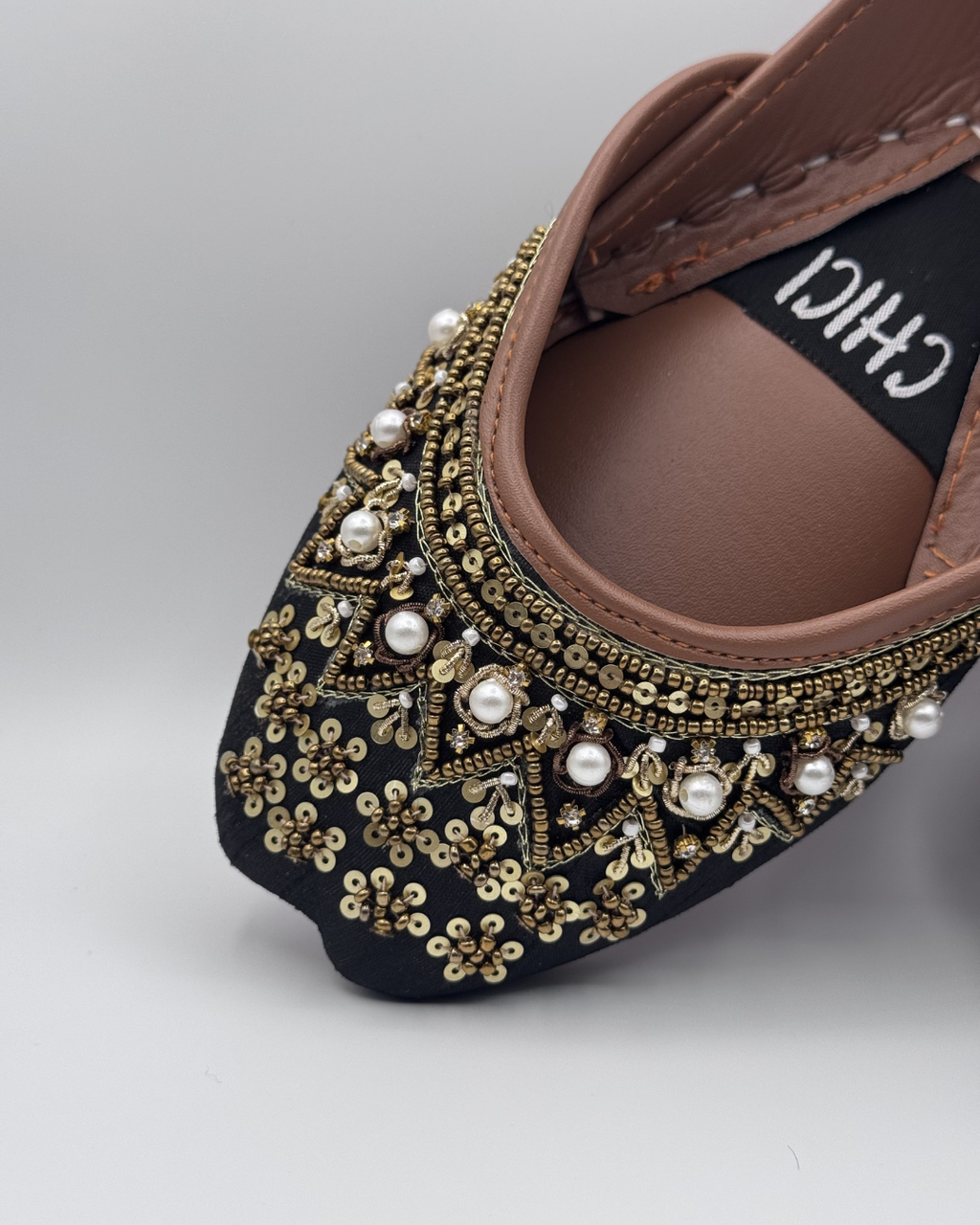 Black Pearl Fancy Khussa For Women