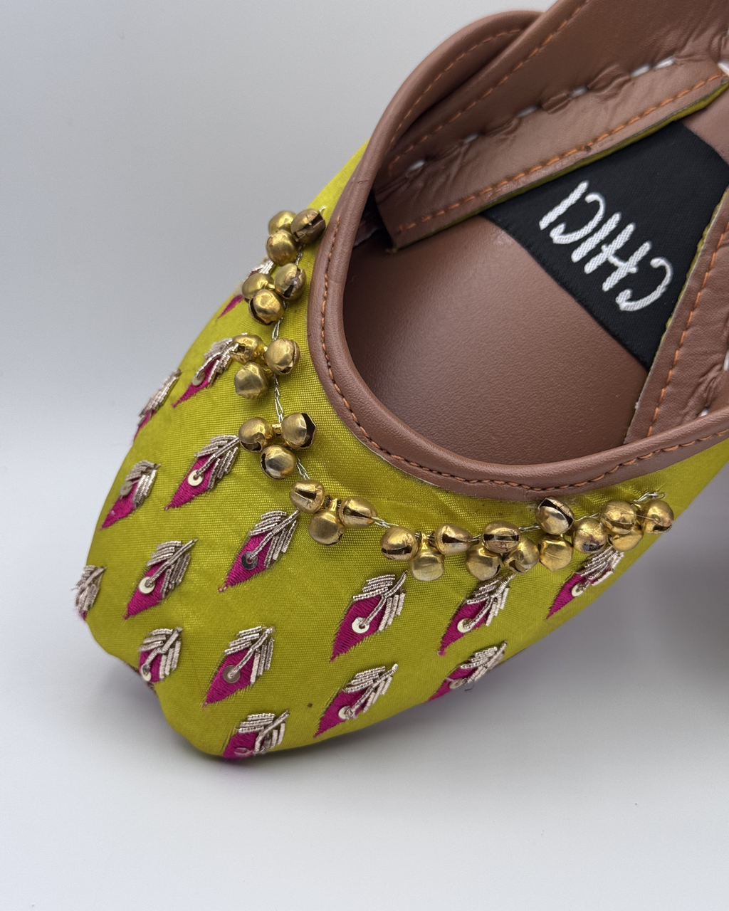 Olive Green Fancy Khussa For Women