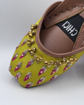 Olive Green Fancy Khussa For Women