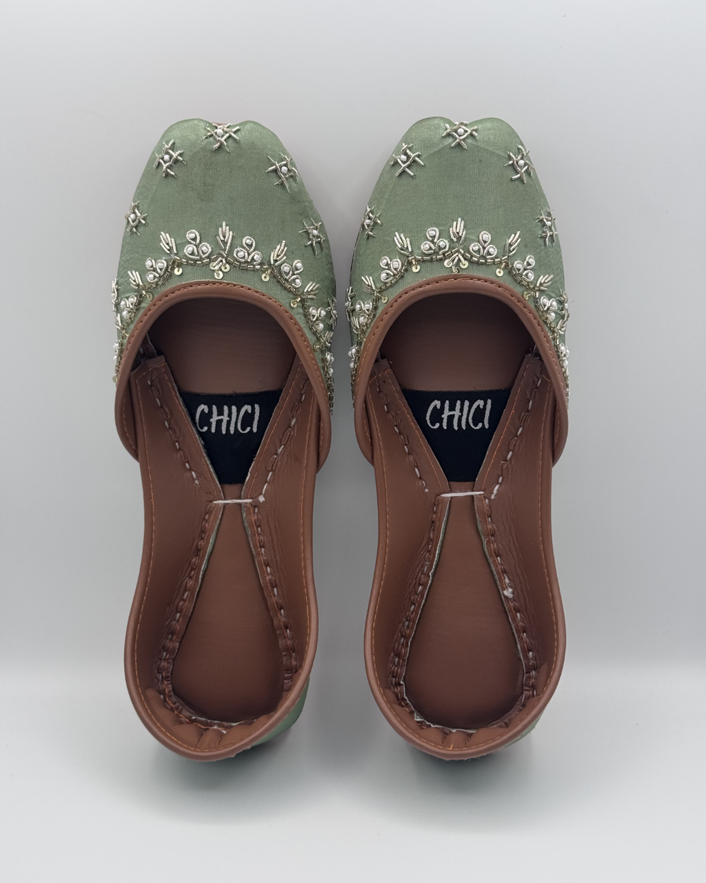 Mint Green Fancy Khussa For Women