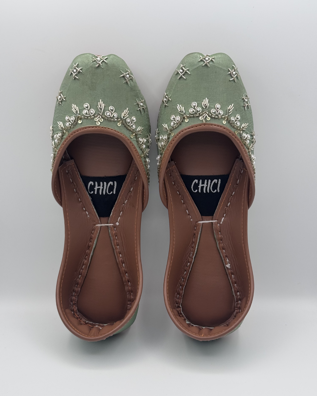 Mint Green Fancy Khussa For Women