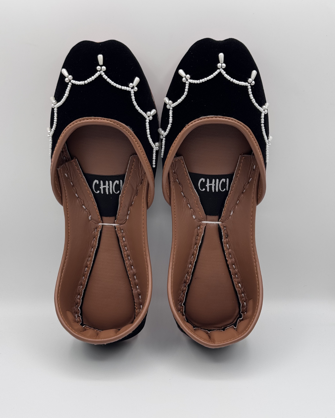 Midnight Black Pearl Khussa For Women