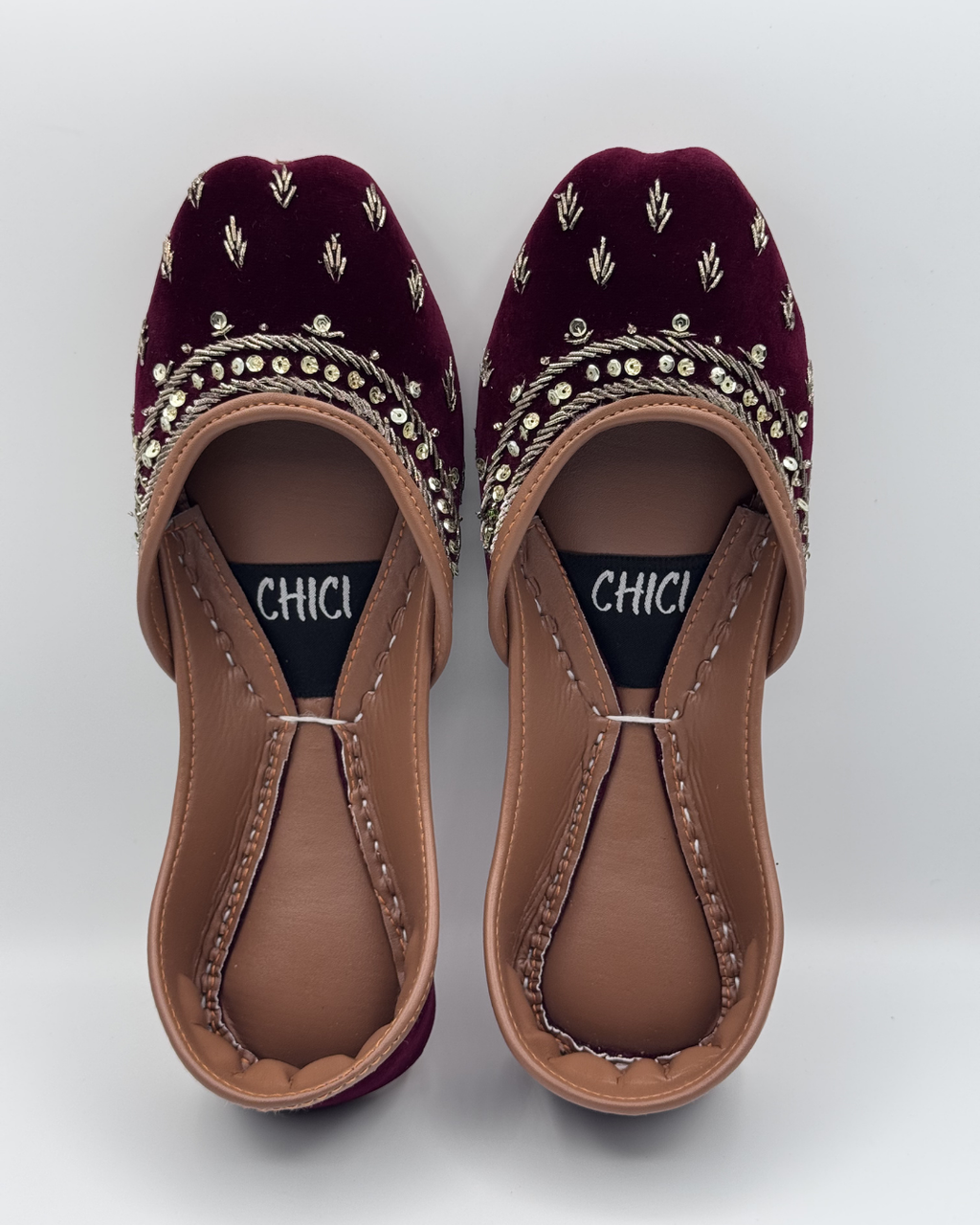 Maroon Fancy Khussa For Women