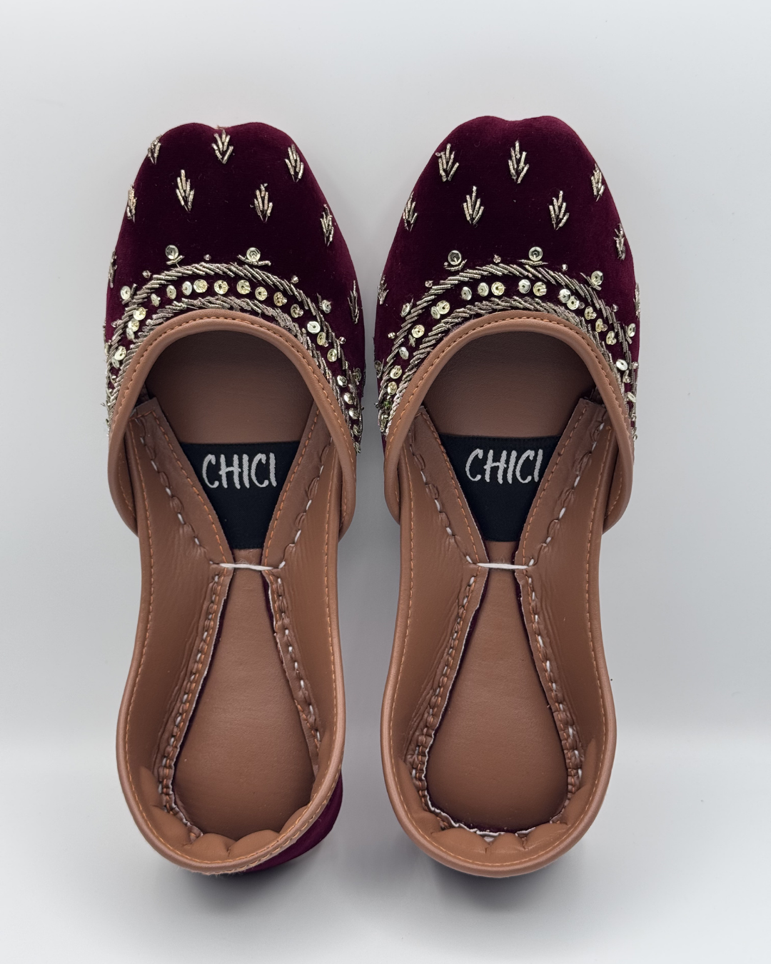 Maroon Fancy Khussa For Women