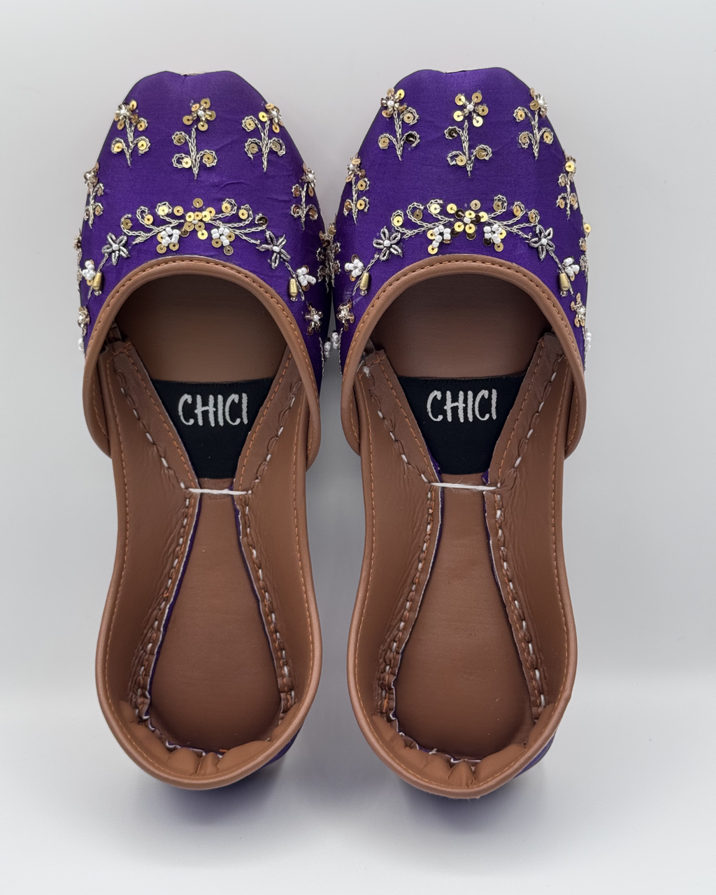 Royal Violet Fancy Khussa For Women