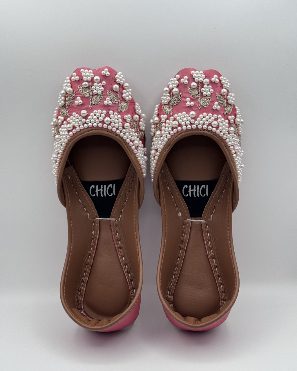 Blush Pearl Bloom Khussa For Women