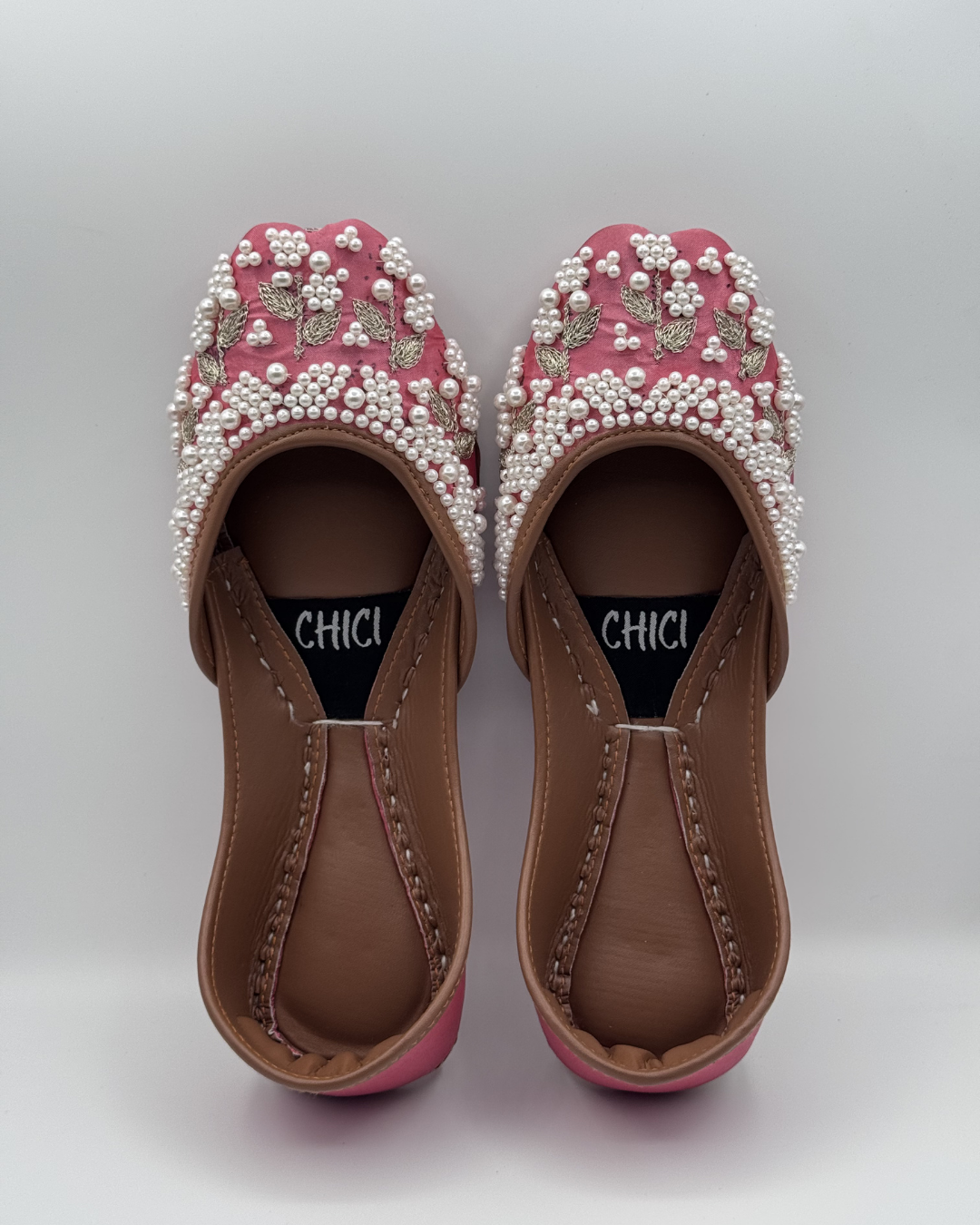 Blush Pearl Bloom Khussa For Women