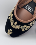 Black Fancy Khusa For Women