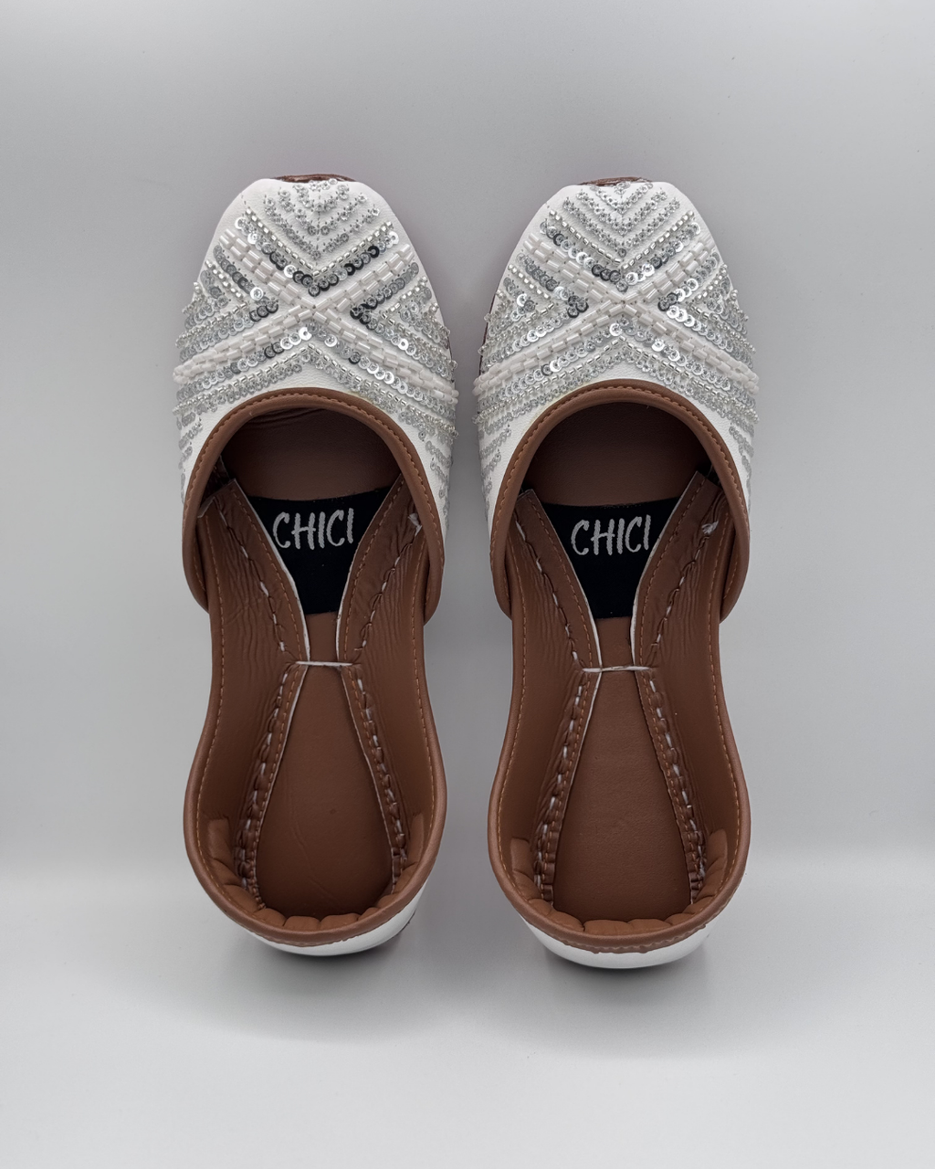 White Fancy Khussa For Women