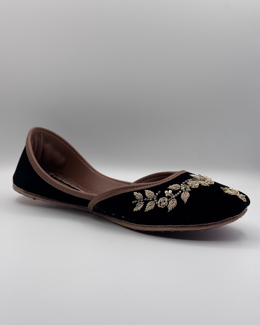 Black Fancy Khusa For Women