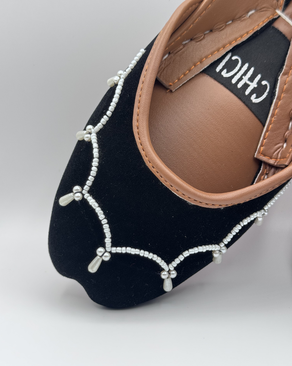 Midnight Black Pearl Khussa For Women