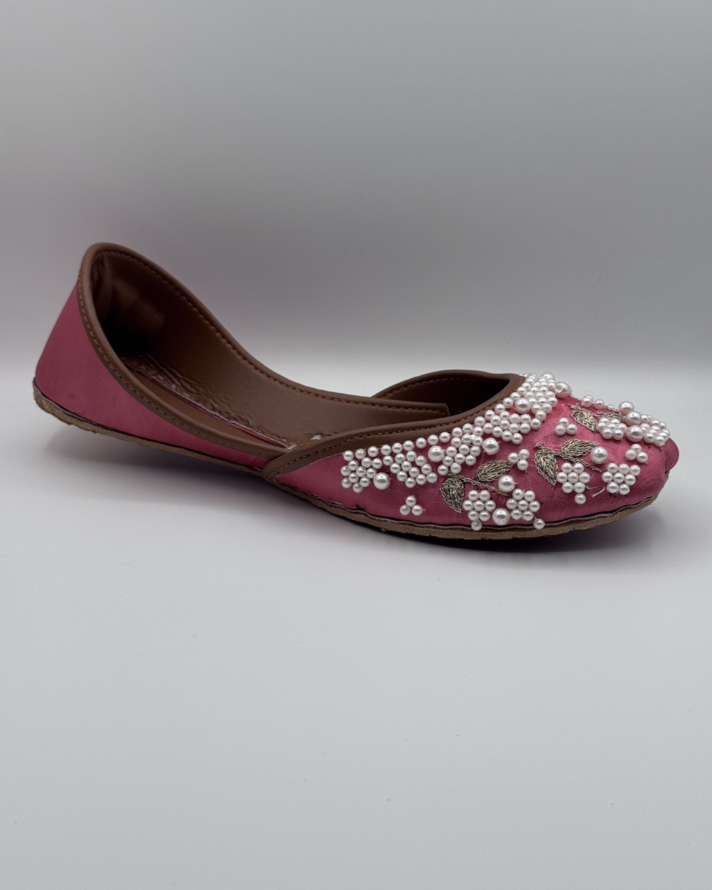Blush Pearl Bloom Khussa For Women