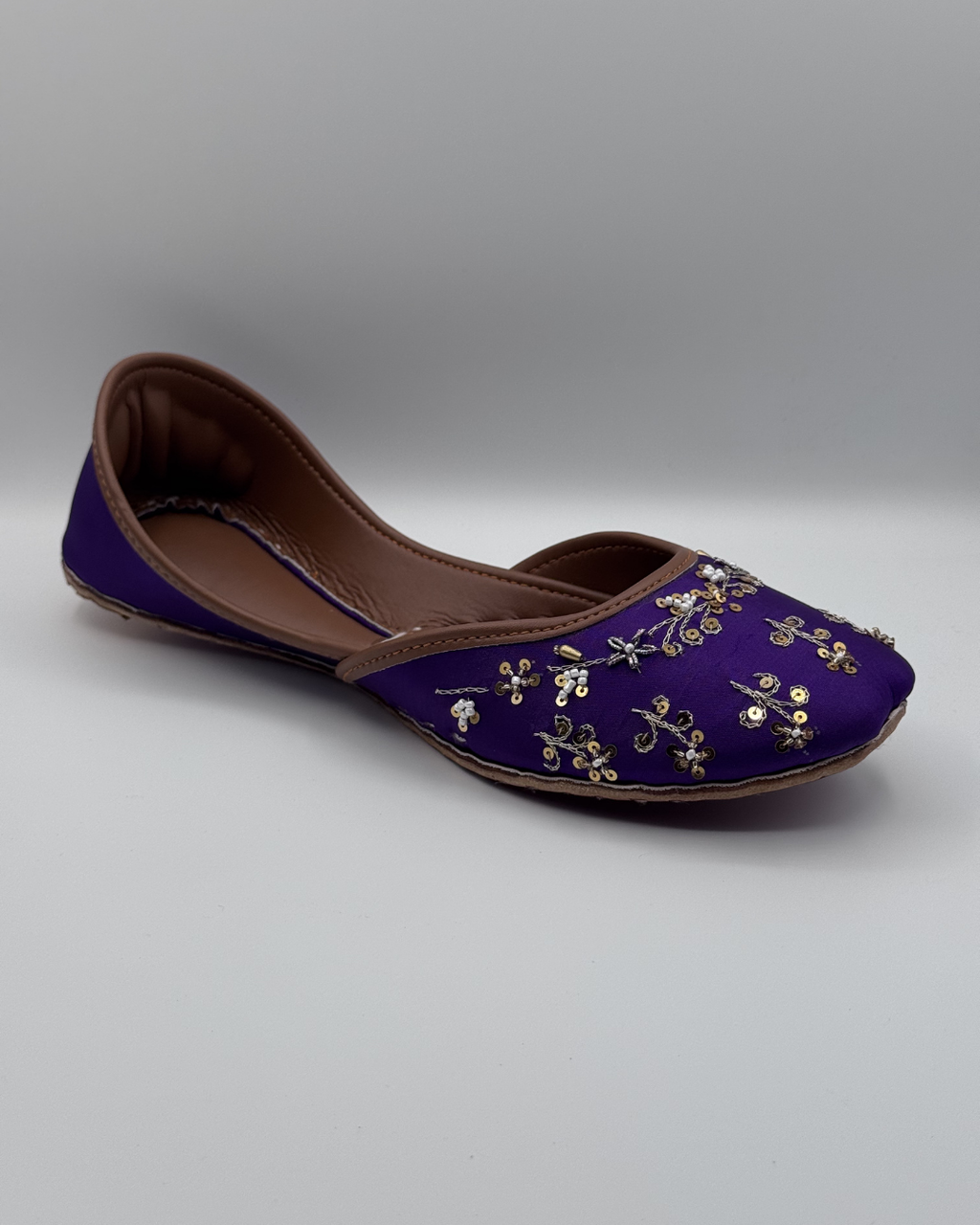 Royal Violet Fancy Khussa For Women