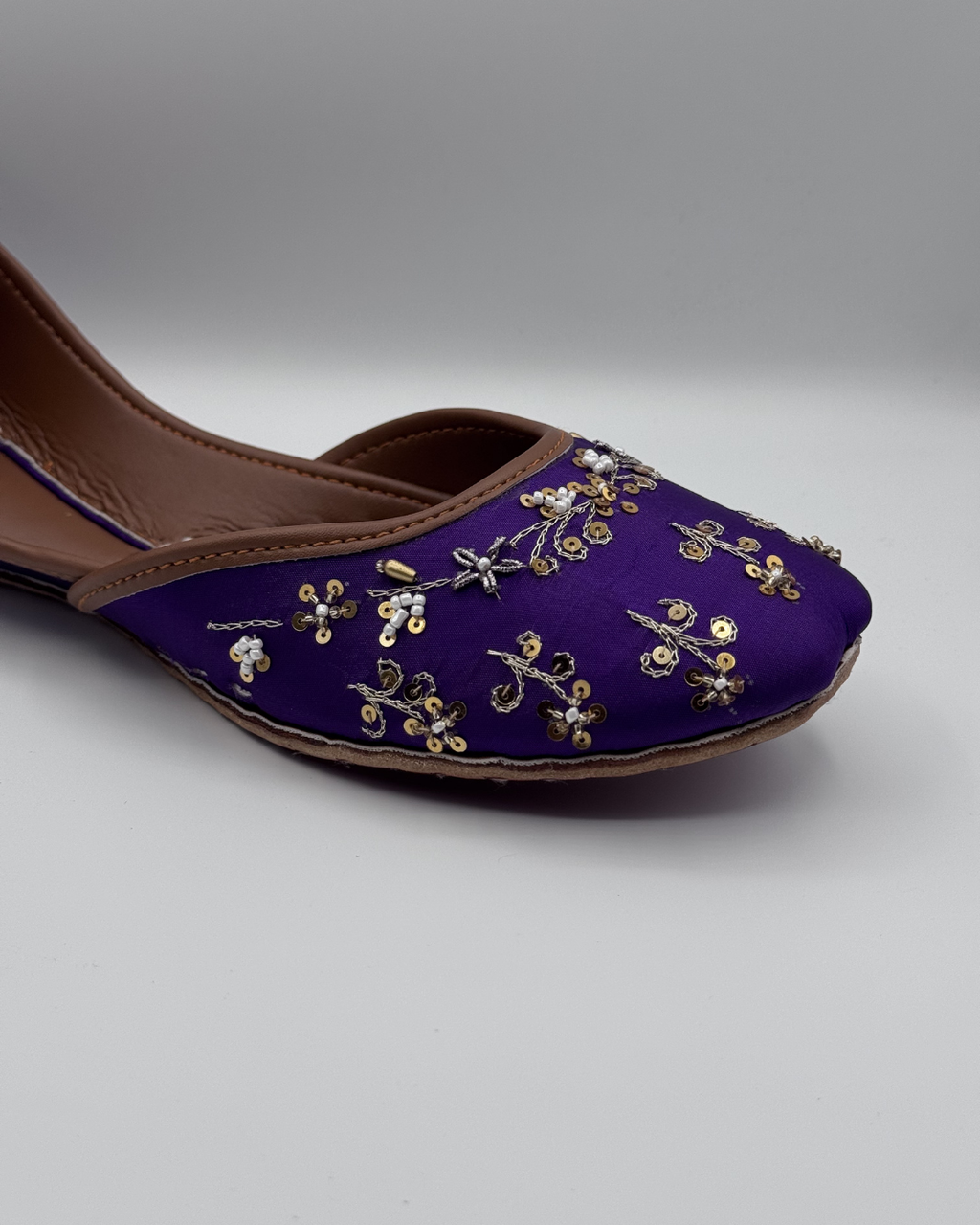 Royal Violet Fancy Khussa For Women