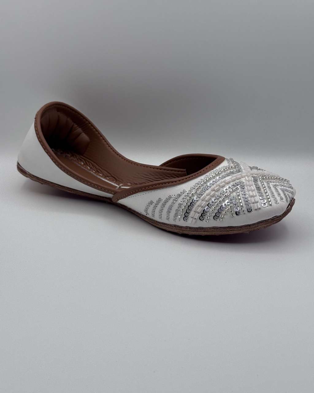White Fancy Khussa For Women