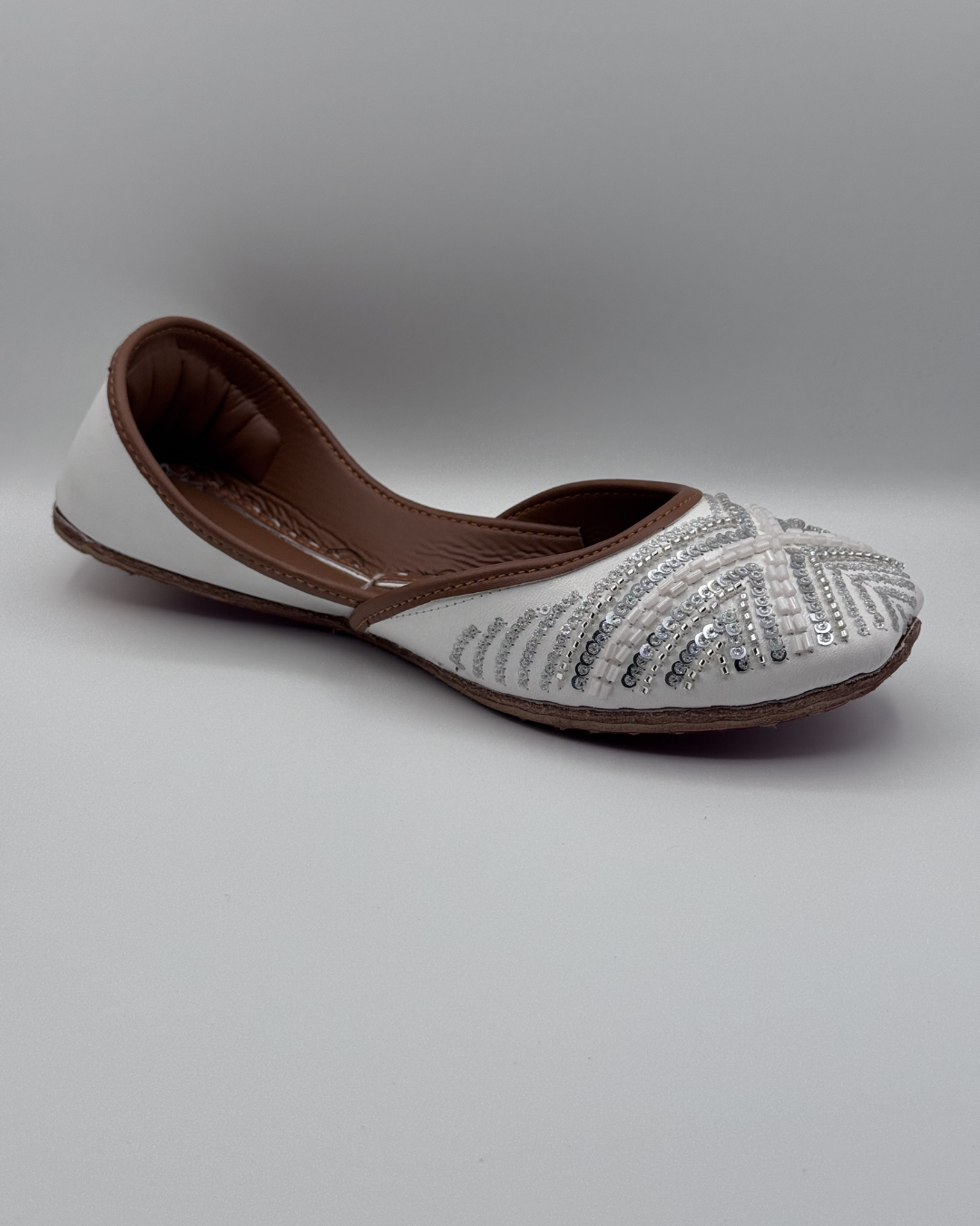 White Fancy Khussa For Women