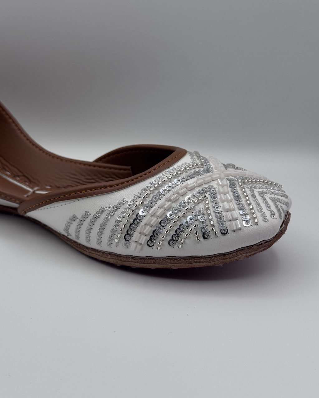 White Fancy Khussa For Women