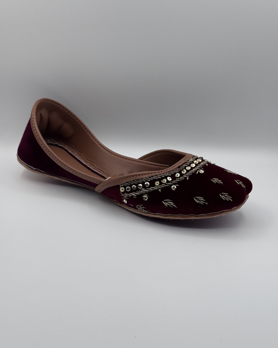 Maroon Fancy Khussa For Women