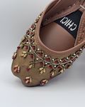 Olive Embroidered Fancy Khussa For Women
