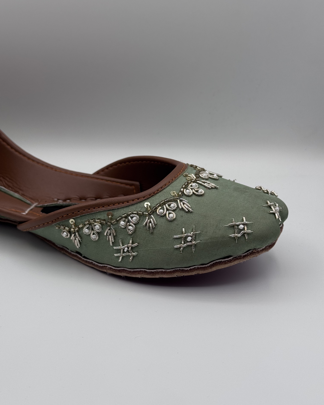 Mint Green Fancy Khussa For Women