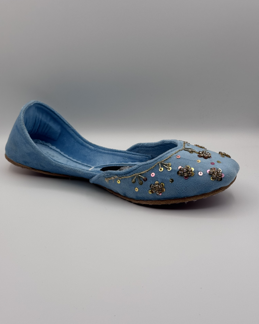 Sky Blue Fancy Khussa For Women