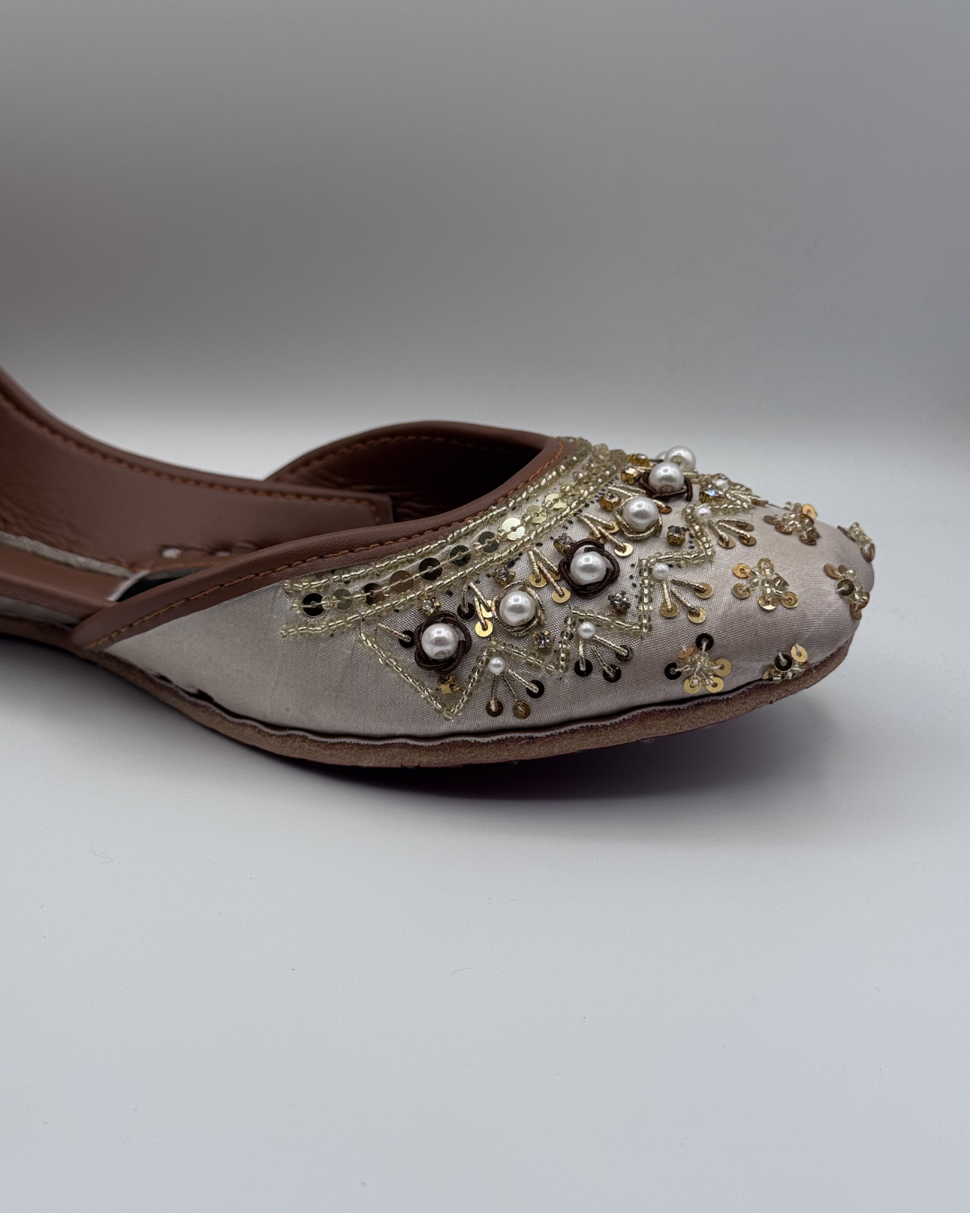 Golden Pearl Khussa For Women
