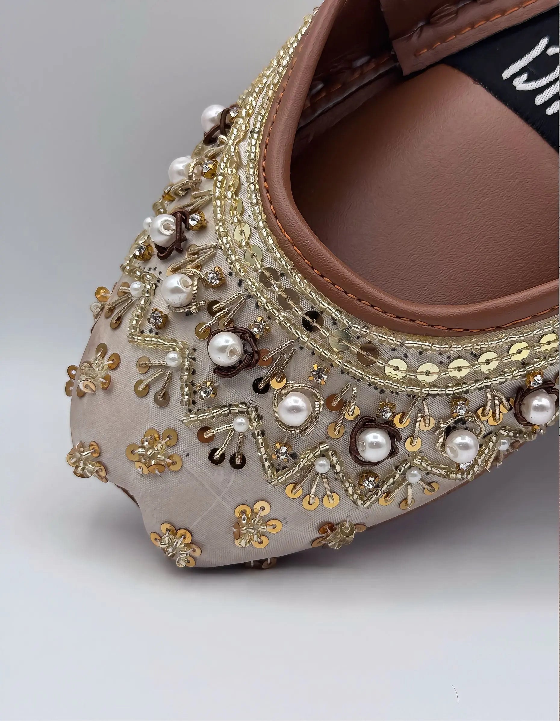 Golden Pearl Khussa For Women